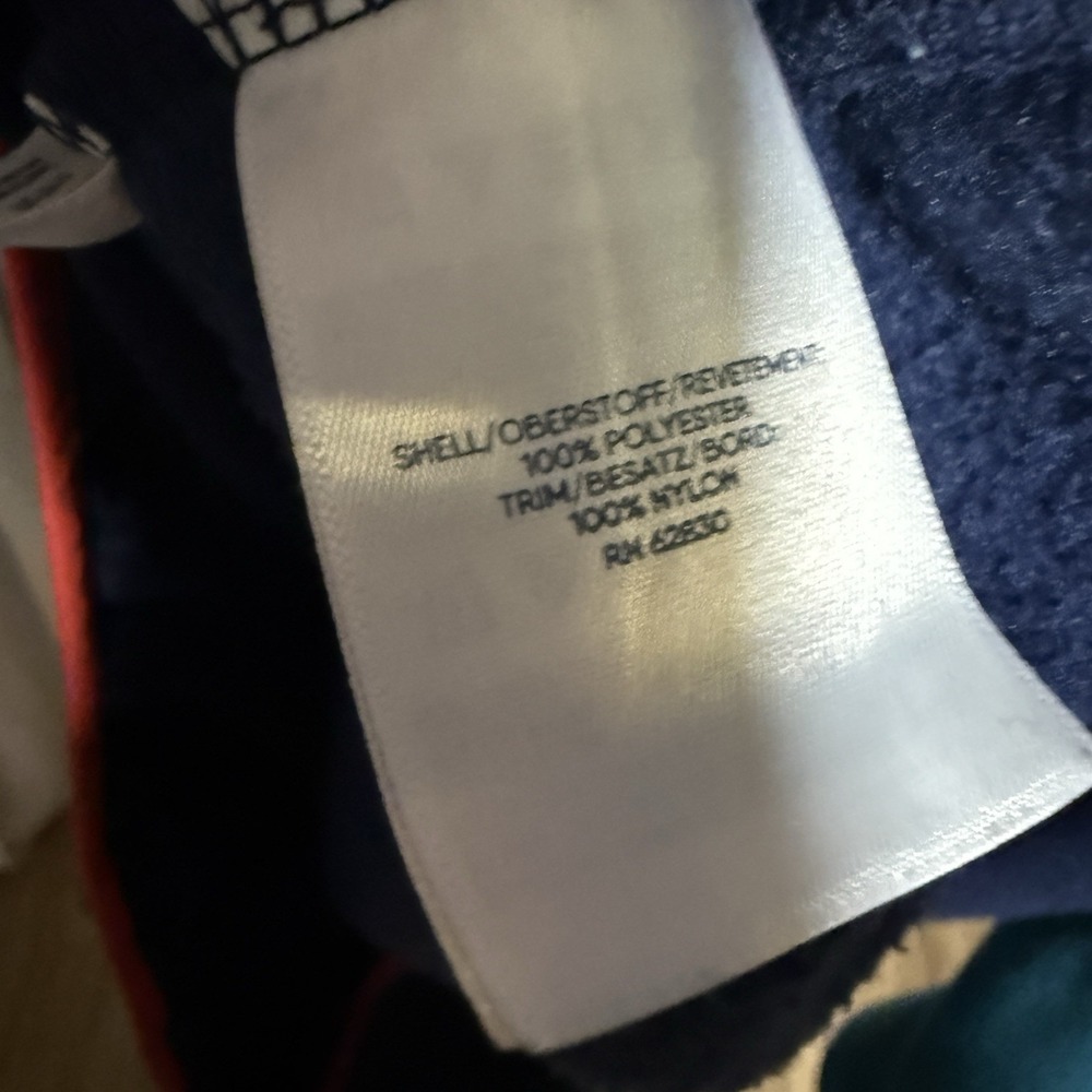 Lands End Mens Medium Fleece Sweatshirt Shirt Quarter Snap Pullover Pockets Blue - Picture 7 of 7